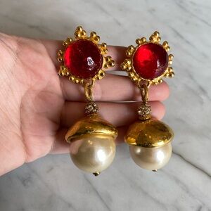 Philippe Ferrandis 80s Gripoix Clip Earrings France